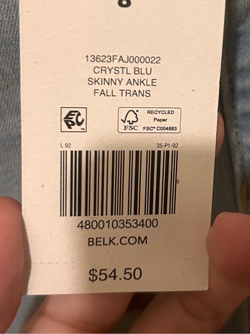 Size 8 NWT True Craft light wash, Mid-Rise Skinny Denim Jeans - Picture 10 of 10